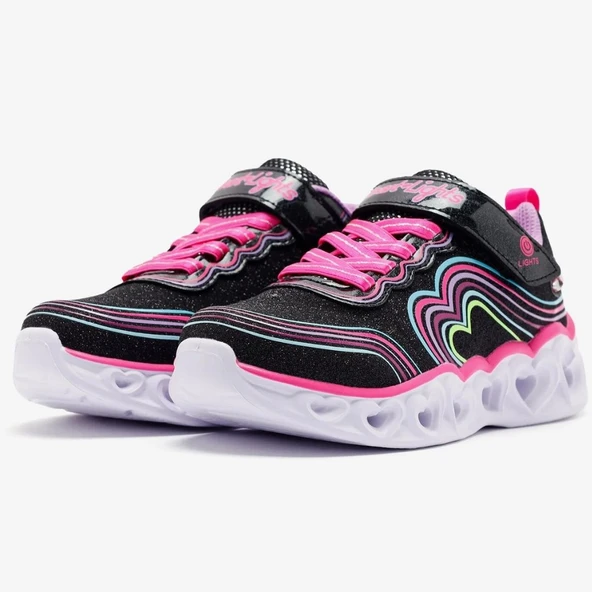 Skechers S-lights Heart Lights Retro Hearts 302689L Işıklı Ortopedik Çocuk Spor Ayakkabı - Resim 12