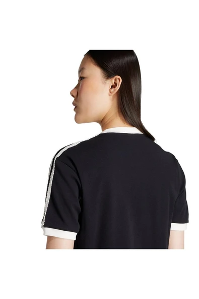 adidas Kadın  Siyah  T-shirt RUFFLE 3S TEE KC8819 - Resim 5