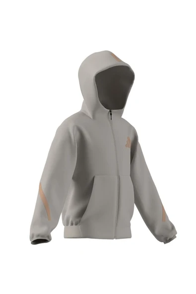 adidas Unisex Çocuk  Bej  Ceket J Z.N.E.FZ JW4005 - Resim 9