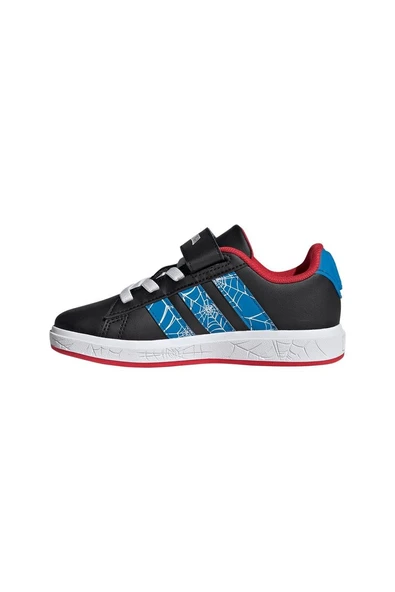 adidas Unisex Çocuk  Siyah  Yürüyüş Ayakkabısı GRAND COURT SPIDER-MAN EL K JQ8073 - Resim 5