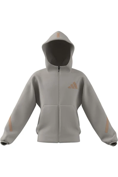 adidas Unisex Çocuk  Bej  Ceket J Z.N.E.FZ JW4005 - Resim 8