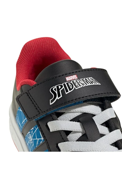 adidas Unisex Çocuk  Siyah  Yürüyüş Ayakkabısı GRAND COURT SPIDER-MAN EL K JQ8073 - Resim 8