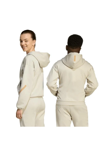 adidas Unisex Çocuk  Bej  Ceket J Z.N.E.FZ JW4005 - Resim 6