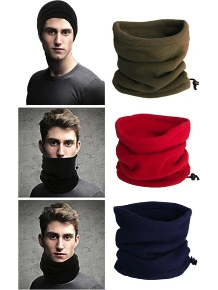 SAKS MAVİSİ POLAR BOYUNLUK - Resim 3