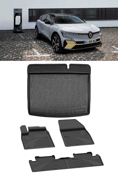 Sahler Renault Megane E-Tech 2022 Sonrası 4.5D Paspas 3D Rizline Bagaj Havuzu ürün görseli