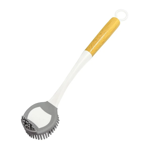 VİCHY AHŞAP SAPLI SİLİKON UCLU  BULAŞIK FIRÇASI VCH-6652 ürün görseli