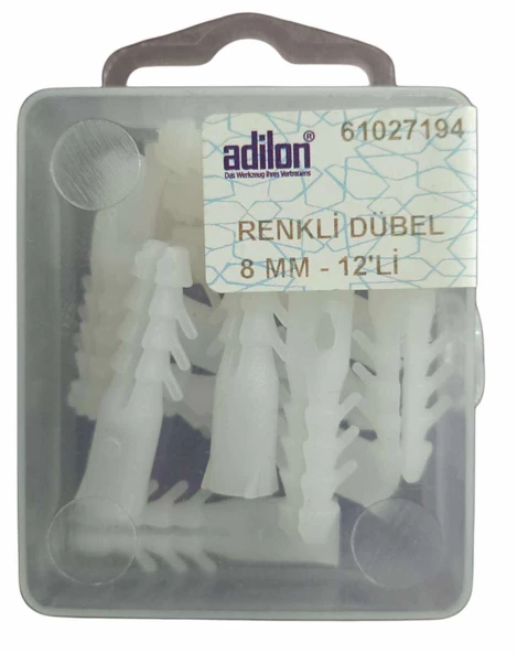 ADİLON RENKLİ DÜBEL  8 MM-12'Lİ - 1