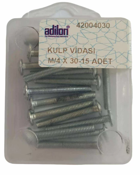 ADİLON KULP VİDASI M-4 X 30 15'Lİ