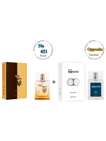 No:451 + Opposite Unisex / Erkek Parfüm Edp 50 ml Fresh / Oriental - Mnms50no451oppo - 1