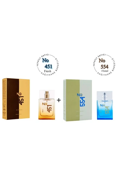 No:451 + No:554 Unisex Parfüm Edp 50 ml Fresh / Floral - Mnms50no451554 ürün görseli