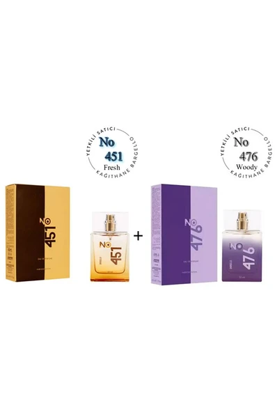 No: 451 + No:476 Unisex Parfüm Edp 50 ml Fresh / Woody - Mnms50no451476 ürün görseli 1