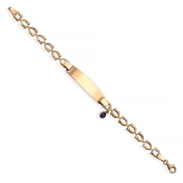 925 Ayar Gümüş Göz Boncuklu Çocuk ve Bebek İsimli Bileklik - BPC00108 - Resim 5