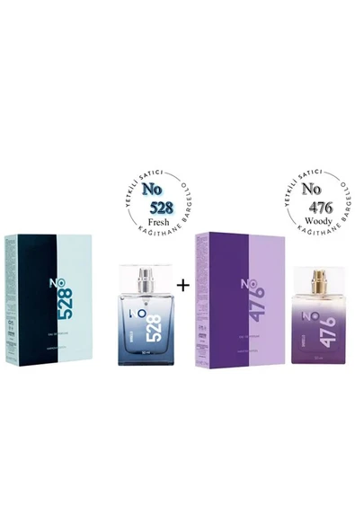 No: 528 + No:476 Erkek / Unisex Parfüm Edp 50 ml Fresh / Woody - Mnms50no528476 ürün görseli