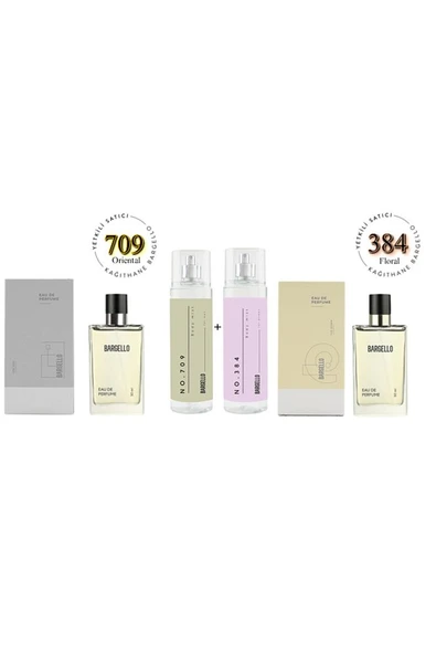 709 384 Kadın / Erkek Parfüm Edp No:709 No:384 Body Mist Edt - Mnms7093584bmset ürün görseli