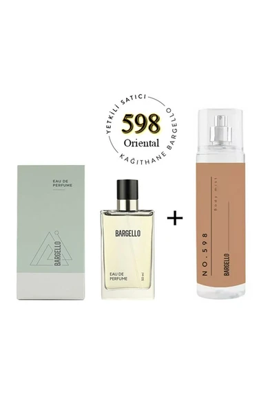 598 Unisex Parfüm Edp 50 Ml  + No: 598 Unisex Body Mist Edt 210 Ml ürün görseli