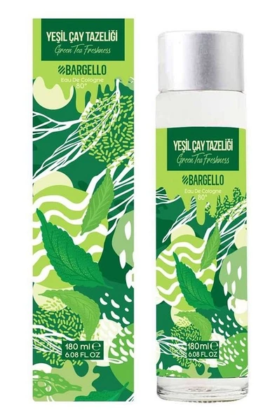 Yeşil Çay 180 ml Cam Şişe Dökme Kolonya Edc - Mnms180edcyeş