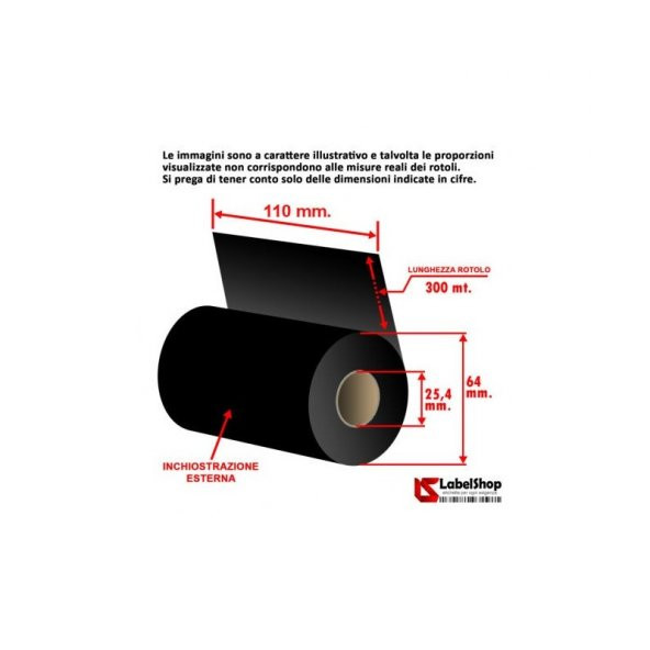 110X300 WAX RİBON 1 ADET