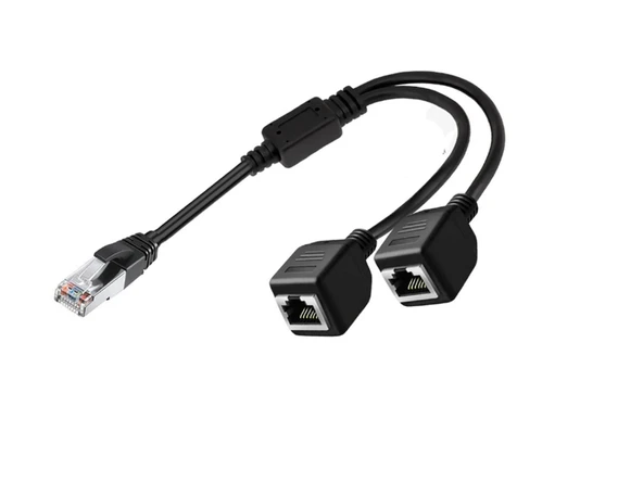 Erkek RJ45 TO 2x Dişi Ethernet Çoklayıcı Splitter Dağıtıcı ürün görseli