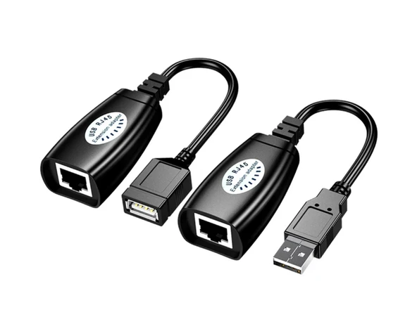 Usb Extrender, 50 Metre Rj45, Usb Uzatma Kablosu, Cat5 – Cat6 uyumlu, - 1