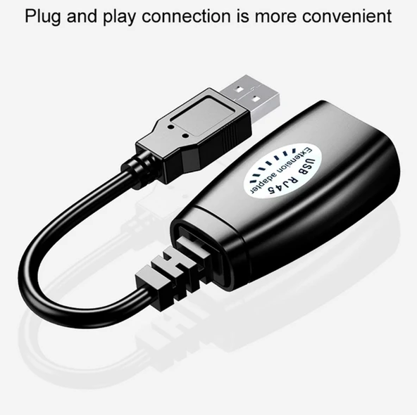 Usb Extrender, 50 Metre Rj45, Usb Uzatma Kablosu, Cat5 – Cat6 uyumlu, - 7