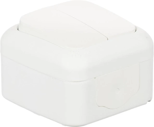 Viko Palmiye Nemliyer Komütatör - İkili Anahtar Beyaz - Resim 2