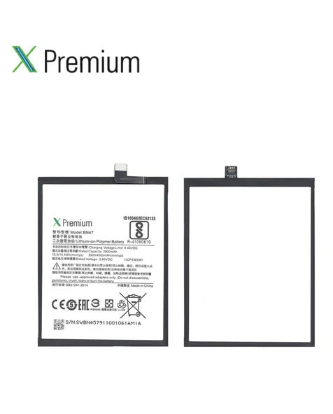 ​Xpremium Xiaomi Redmi 6 Pro / Mi A2 Lite BN47 Batarya Pil Süper Yüksek Kalite 4000 mAh - 4
