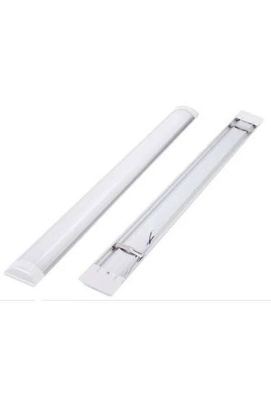 VİP AYDINLATMA 10'lu Paket 120 Cm 40 Watt Çift Sıra Ledli Led Bant Armatür 6500 Kelvin Beyaz Renk - Resim 2