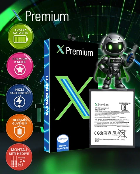 ​Xpremium Xiaomi Redmi 6 Pro / Mi A2 Lite BN47 Batarya Pil Süper Yüksek Kalite 4000 mAh - 1