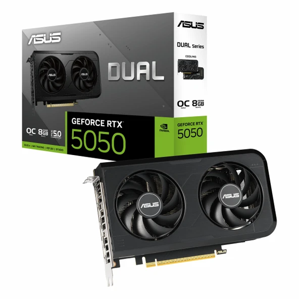 Asus Dual GeForce RTX 5050 OC 8GB GDDR6 128Bit HDMI/DP Ekran Kartı ürün görseli 1