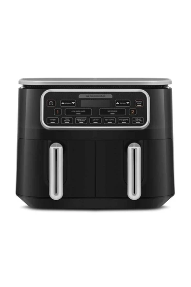 Karaca Air Pro Cook Duo Tandır XXXL 8 lt Black Silver Yağsız Fritöz Outlet