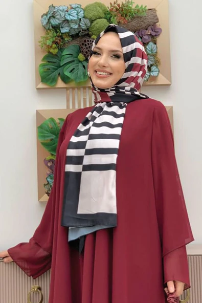 Kat Detaylı Tunik 3988 Bordo - Resim 4