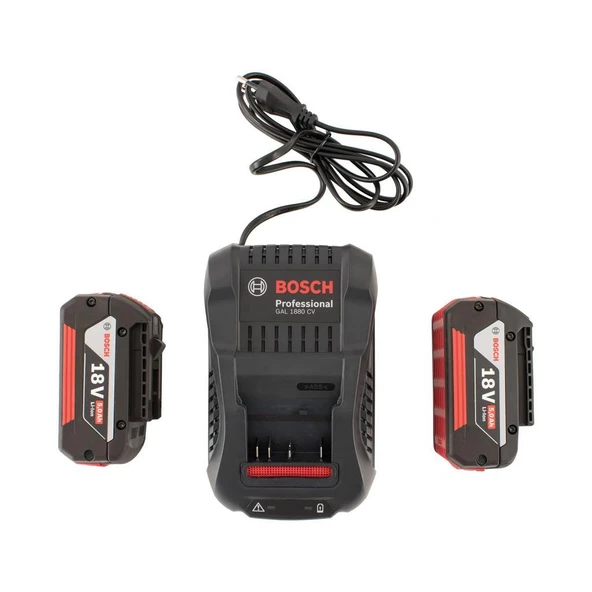 BOSCH BAŞLANGIÇ SETİ GAL 1880 CV + 2X18 V 5 Ah ürün görseli