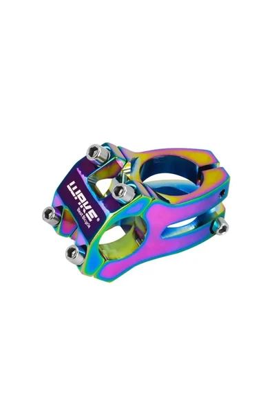 Bisiklet Kısa Gidon Boğazı Wake Alüminyum Rainbow Rengarenk Yedek Parça 31,8mm - Resim 5