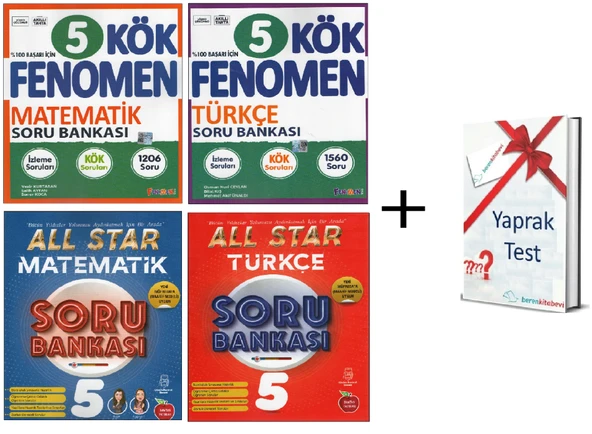 Fenomen 5.Sınıf KÖK Matematik+Türkçe+Newton All Star Türkçe +Matematik (4 Kitap+Hediye)