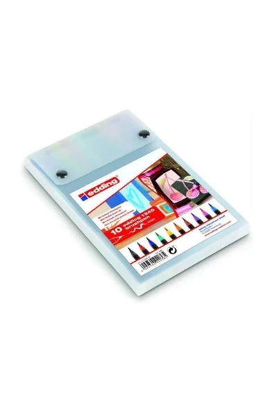 Edding 1340 Brushpen Fırça Uçlu Kalem 10 Renk Pp Kutu - 4