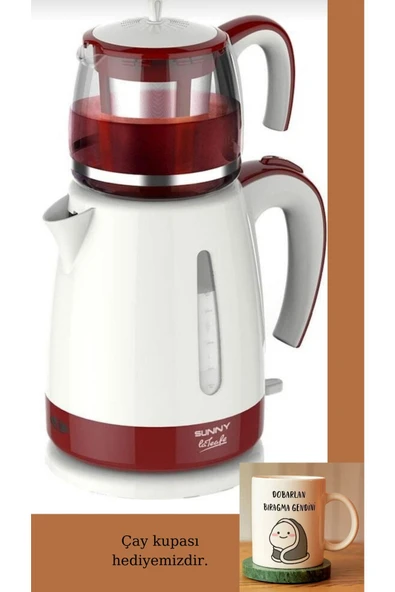Sunny Lateafe Elektrikli 1500 W Cam Üstü Çay Makinası Ve Kettle