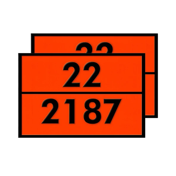 Metal 40x30 cm Levha (1 Çift) 22-2187 Tehlikeli Madde Uyarısı Karbondioksit Gaz Taşıma Depolama ürün görseli