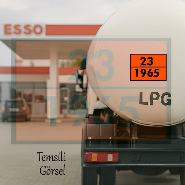 Metal 40x30 cm Levha (1 Çift ) 23-1965 Tehlikeli Madde Uyarısı LPG Tankeri Taşıma Depolama Petrol - 4