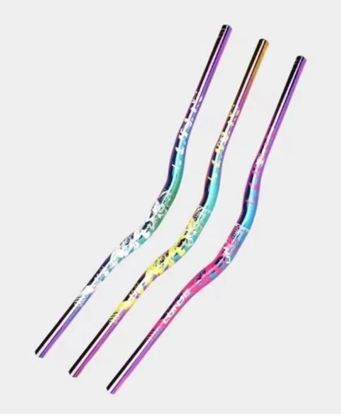 Wake Rainbow 780mm Alüminyum 31.8 Bisiklet Gidonu + Boğaz Seti Lunje Gidon Wake Boğaz Rainbow - Resim 4