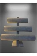 Süet Kumaş Gri Renk Üç Kademeli Bileklik Saat Standı ürün görseli