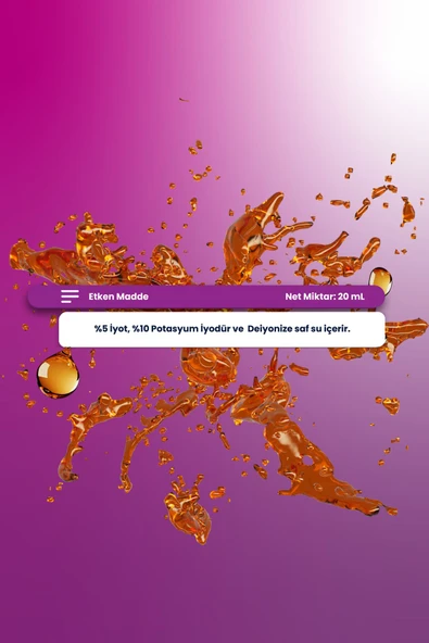 RAW MATERİAL Lugol's Solution Iyot %5 Damla 20 ml - 2