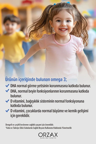 ORZAX Ocean Gummies Omega 3 Kids - 60 Adet Çiğnenebilir Jel Form - 4