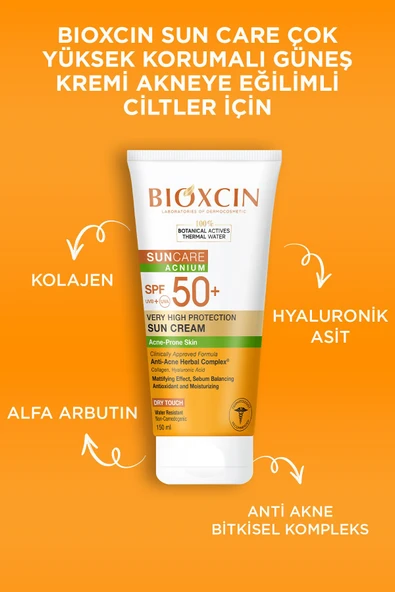 BİOXCİN Sun Care Acnium Spf 50 Güneş Koruyucu Krem 150 ml - 4