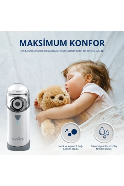 DİRECT NEXUS Yetişkinler Ve Çocuklar Için Şarj Edilebilir Taşınabilir Mesh Nebulizatör - 4