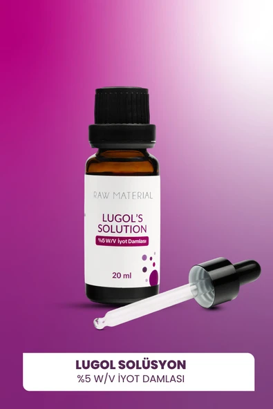 RAW MATERİAL Lugol's Solution Iyot %5 Damla 20 ml - 4