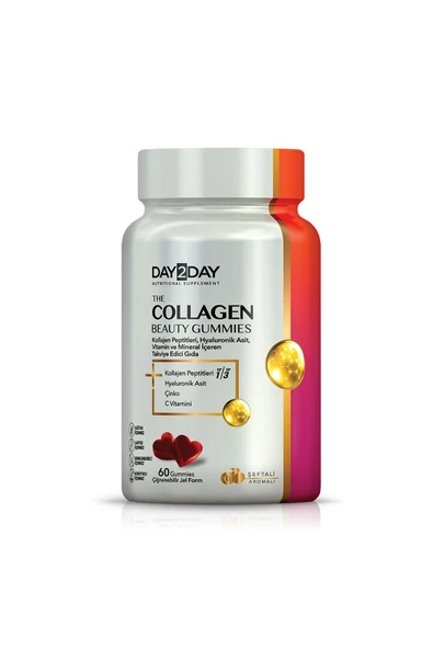 DAY2DAY Collagen Beauty Gummies 60 Çiğnenebilir Jel Form