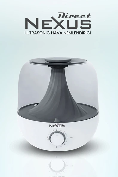 DİRECT NEXUS Ultrasonik Buhar Makinesi Humudifier / Aromaterapi Cihazı Diffüzör 3 Litre