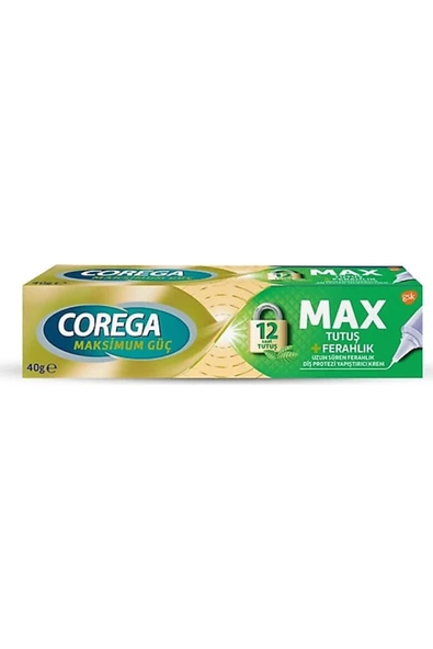 COREGA Max Tutuş & Ferahlık Diş Protezi Yapıştırıcı 40Gr