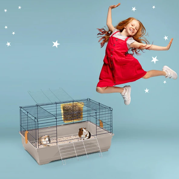 Imac Easy 60 Gine Pig Kafesi 60,5x40,5x36cm 3-lü - Resim 4