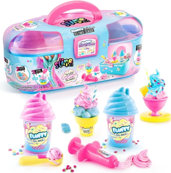 Fluffy Slime Case Marshmallow Dokulu Çantalı Slime - 2